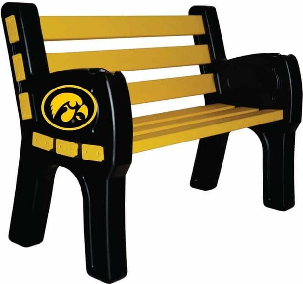 COLLEGE UNIVERSITY OF IOWA PARK BENCH 388-3018