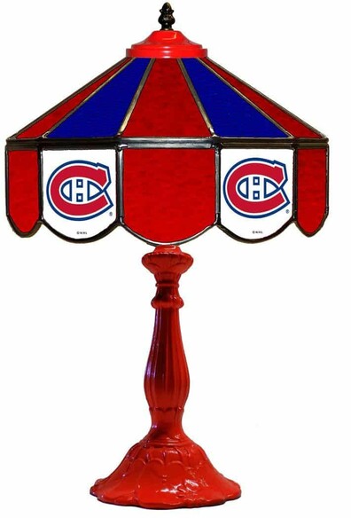 NHL MONTREAL CANADIENS 21 GLASS TABLE LAMP 459-4009