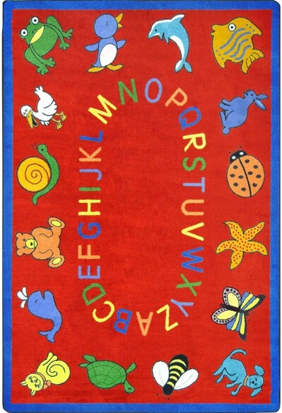 Joy Carpets Kid Essentials ABC Animals Red