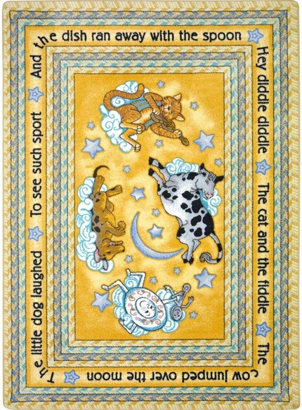 Joy Carpets Kid Essentials Hey Diddle Diddle Yellow