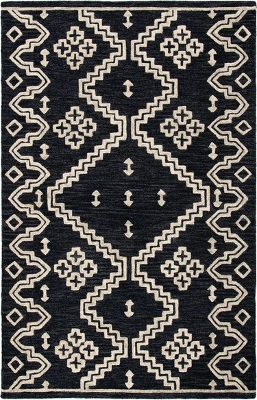 Safavieh Abstract ABT852Z Black and Ivory