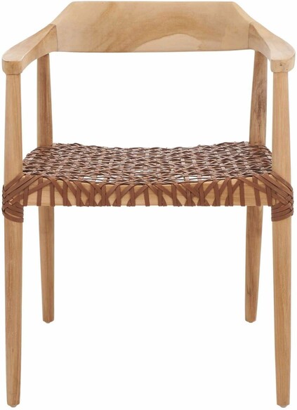 MUNRO LEATHER WOVEN ACCENT CHAIR
