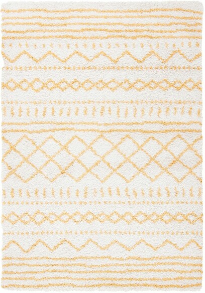 Safavieh Arizona Shag ASG741C Ivory and Yellow