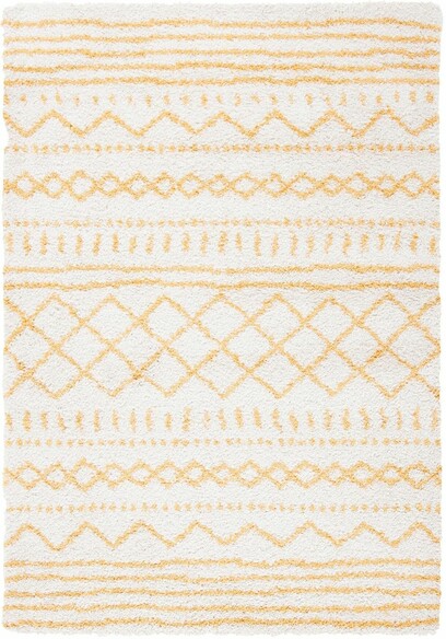 Safavieh Arizona Shag ASG741C Ivory and Yellow