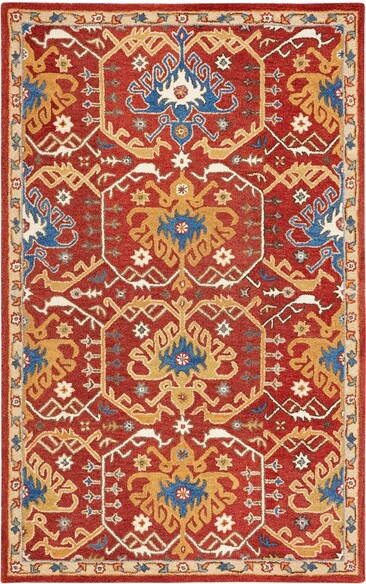 Safavieh Antiquity AT522Q Red and Yellow