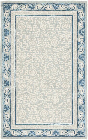 Safavieh Antiquity AT860L Light Blue and Ivory