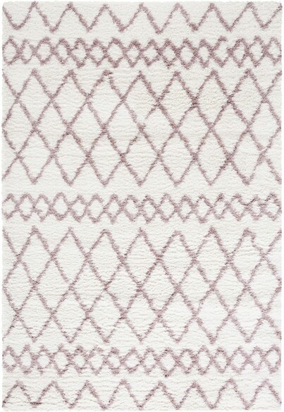Safavieh Berber Shag BER165A Ivory and Light Rose