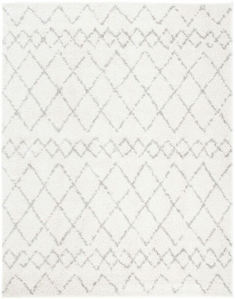 Safavieh Berber Shag BER165C Cream and Light Grey
