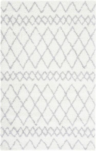 Safavieh Berber Shag BER165F Ivory and Light Grey