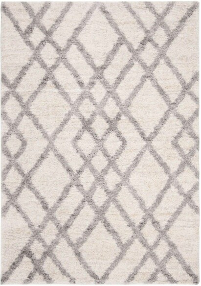 Safavieh Berber Shag BER214A Cream and Grey