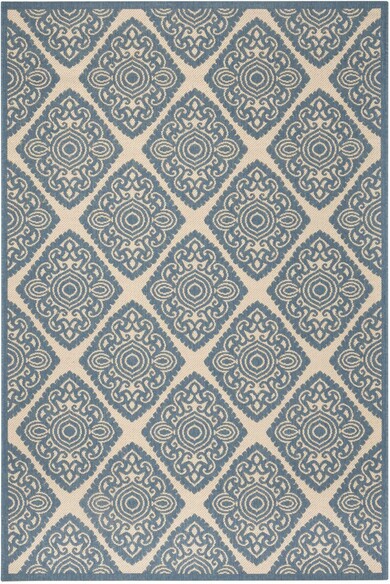 Safavieh Beach House BHS132N Cream and Blue
