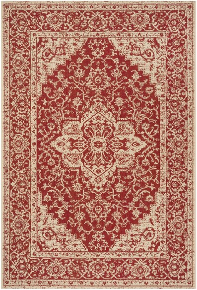 Safavieh Beach House BHS137Q Red and Creme