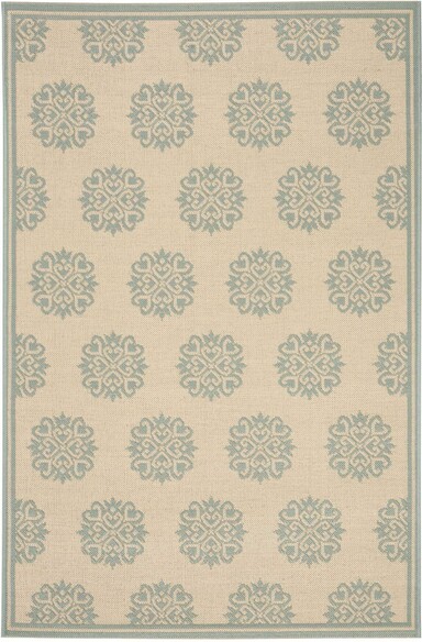 Safavieh Beach House BHS181L Cream and Aqua