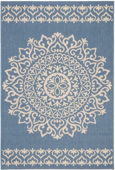 Safavieh Beach House BHS183N Cream and Blue