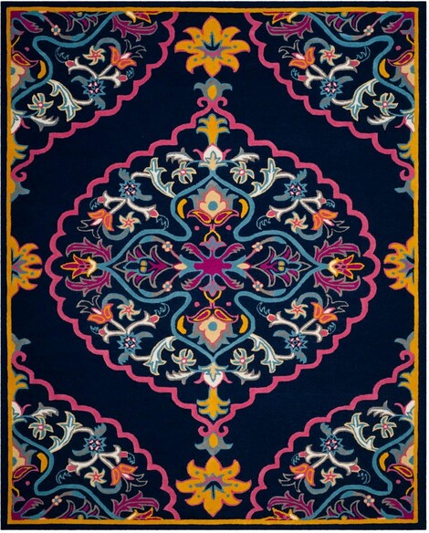 Safavieh Bellagio BLG605C Navy Blue and Multi