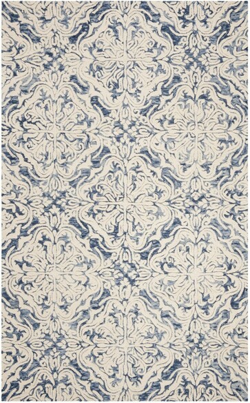 Safavieh Blossom BLM103M Blue and Ivory