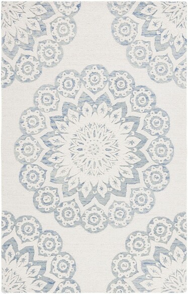 Safavieh Blossom BLM108M Ivory and Blue