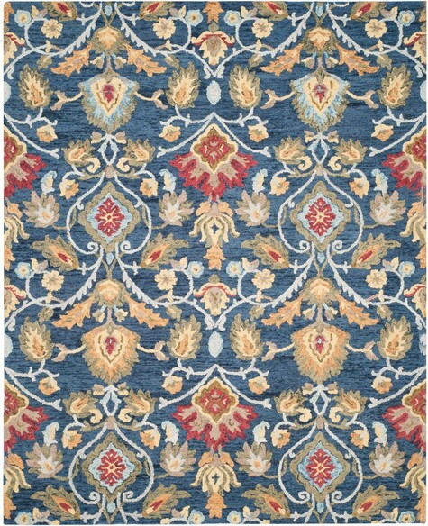 Safavieh Blossom BLM402A Navy and Multi