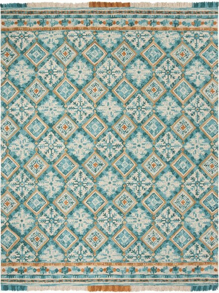 Safavieh Blossom BLM421B Ivory and Teal