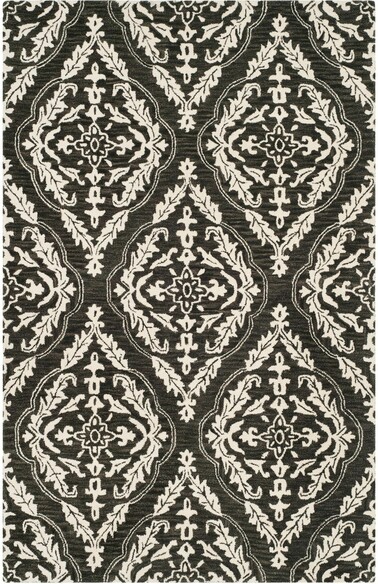 Safavieh Blossom BLM602H Charcoal and Ivory