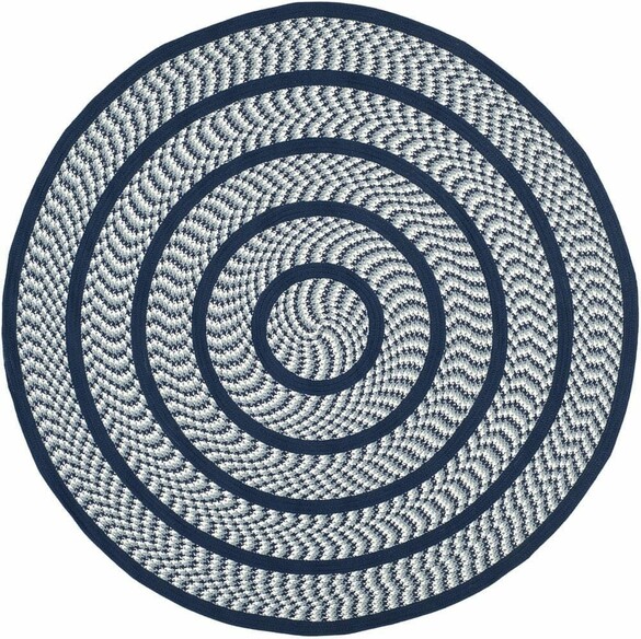 Safavieh Braided BRD401D Ivory and Navy