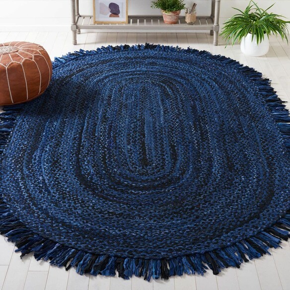 Safavieh Braided BRD451N Navy and Black