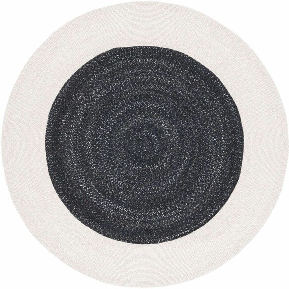 Safavieh Braided BRD803A Black and Ivory