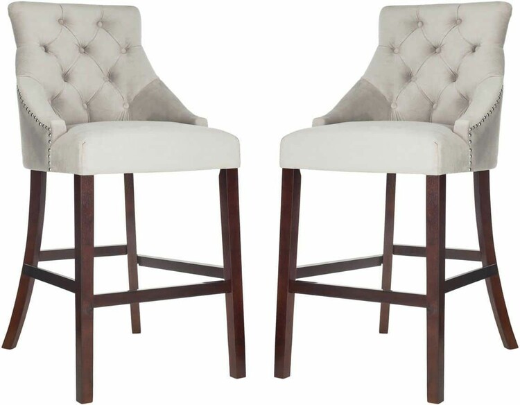 ELENI TUFTED WING BACK BAR STOOL