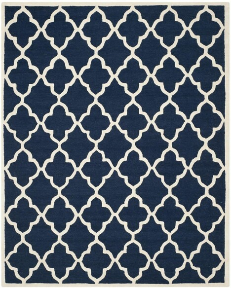 Safavieh Cambridge CAM312M Navy and Ivory