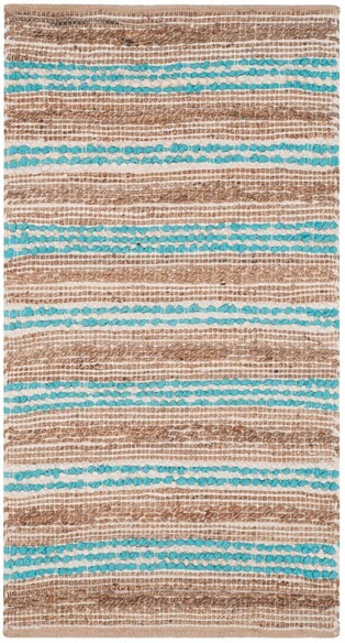 Safavieh Cape Cod CAP862D Natural and Teal