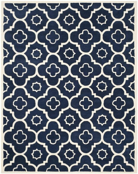 Safavieh Chatham CHT750C Dark Blue and Ivory