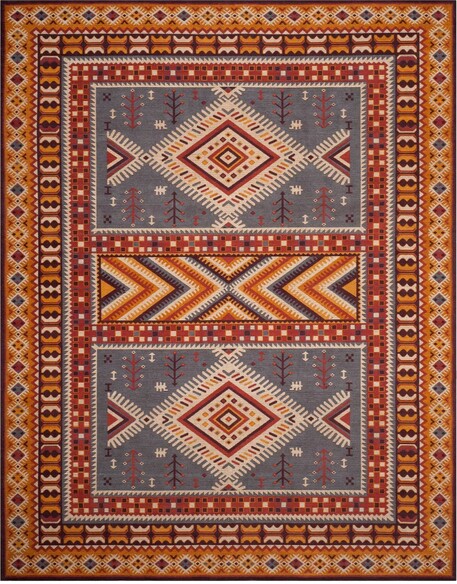 Safavieh Classic Vintage CLV511C Slate and Mustard
