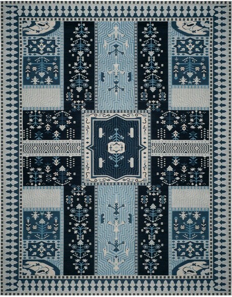 Safavieh Classic Vintage CLV512A Navy and Light Blue