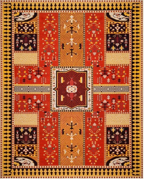 Safavieh Classic Vintage CLV512D Orange and Gold