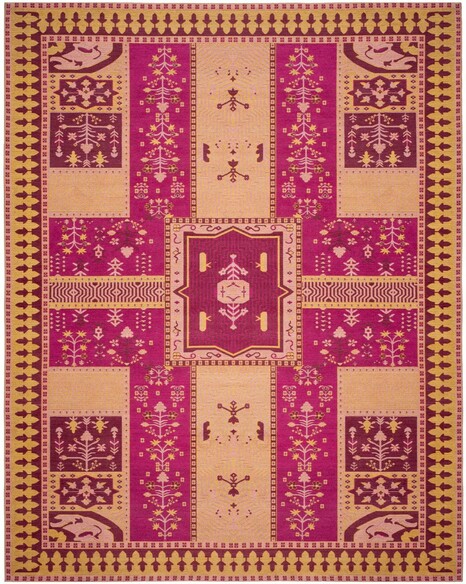 Safavieh Classic Vintage CLV512E Fuchsia and Gold