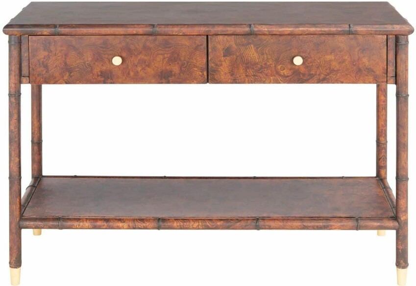 TUDOR 2 DRW 1 SHLF CNSLE TABLE