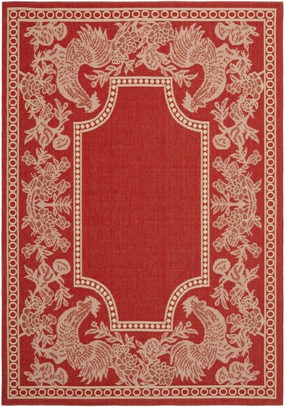 Safavieh Courtyard CY3305-3707 Red and Natural