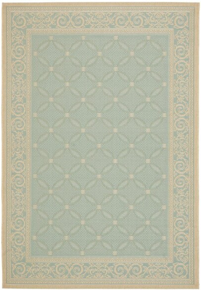 Safavieh Courtyard CY610725 Aqua and Cream