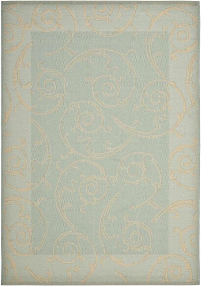 Safavieh Courtyard CY6108-25 Aqua and Cream