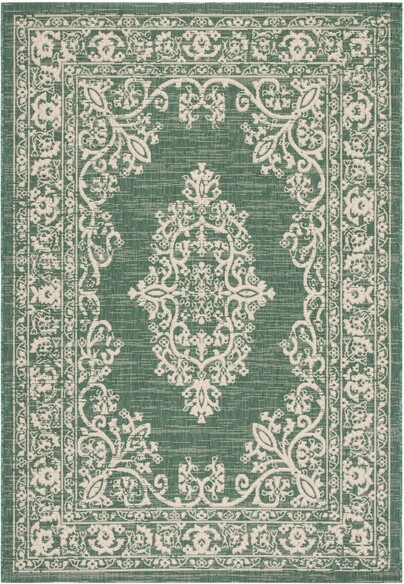 Safavieh Courtyard CY633232221 Dark Green and Beige