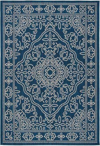 Safavieh Courtyard CY634425821 Navy and Beige