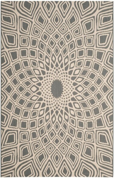 Safavieh Courtyard CY661623621 Anthracite and Beige