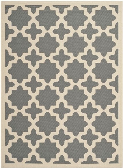 Safavieh Courtyard CY6913-246 Anthracite and Beige