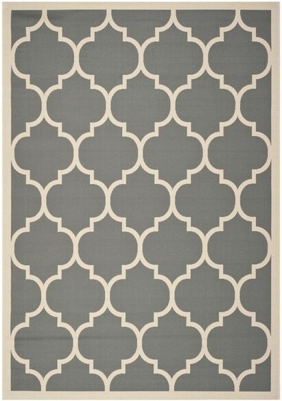 Safavieh Courtyard CY6914-246 Anthracite and Beige