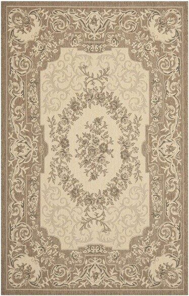 Safavieh Courtyard CY720812A5 Creme and Brown