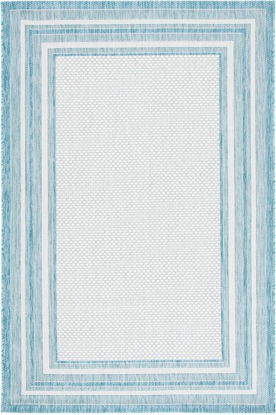 Safavieh Courtyard CY847553612 Ivory and Aqua