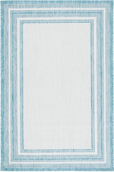 Safavieh Courtyard CY847553612 Ivory and Aqua