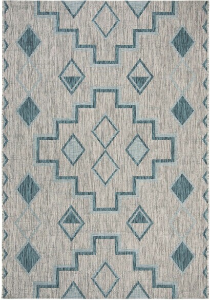 Safavieh Courtyard CY853337212 Grey and Teal