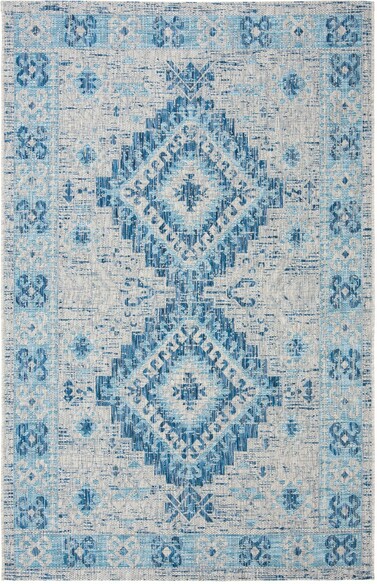 Safavieh Courtyard CY854636812 Light Grey and Blue