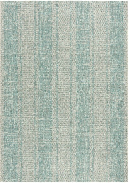 Safavieh Courtyard CY873637112 Light Grey and Aqua